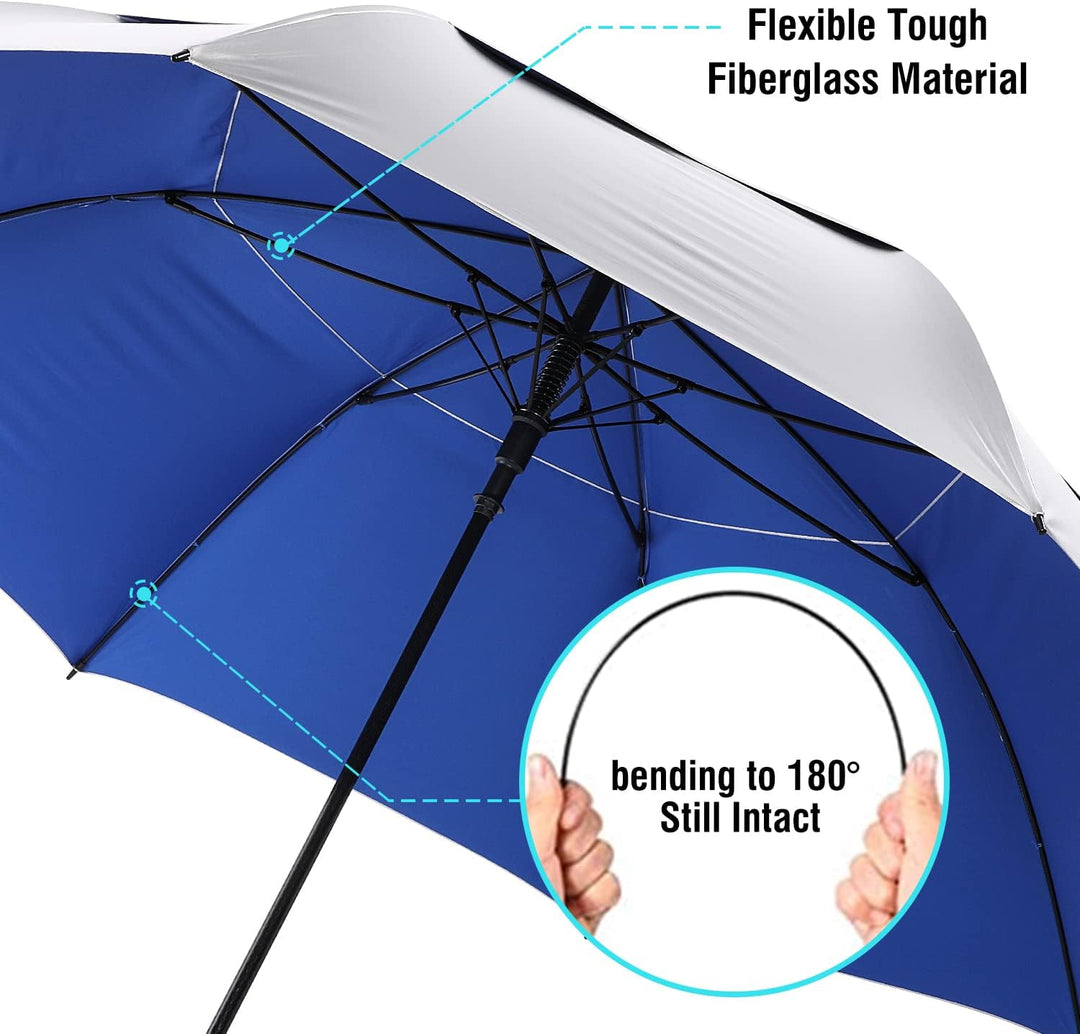 G4Free 62/68/72 Inch UV-Schutz Winddicht Sonnen- und Regenschirm Golfschirm Autorisches Öffnen Doppe