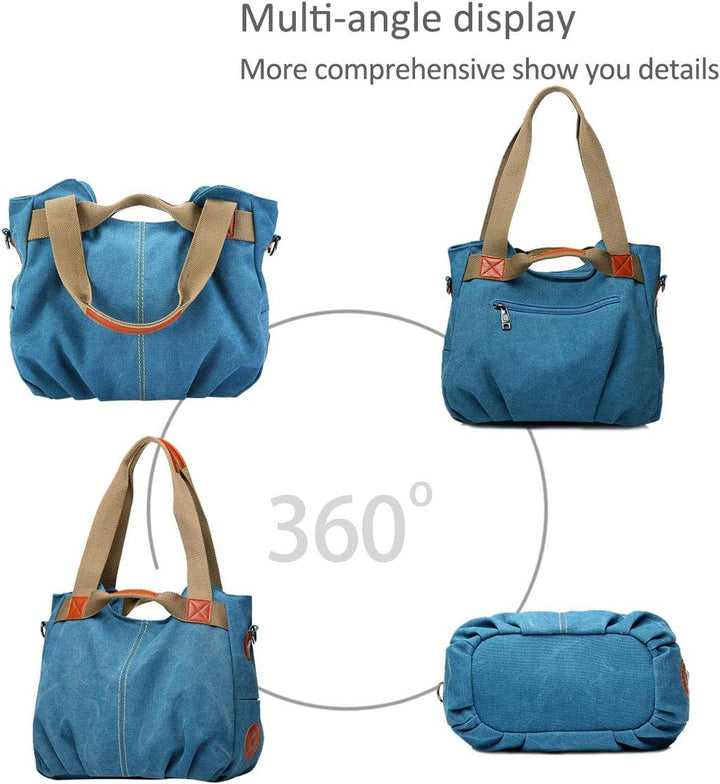 NICOLE &amp; DORIS Canvas Tasche Damen Tragetaschen für Damen Schultertaschen Umhängetasche Leinwand Han