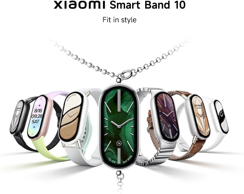 Xiaomi Smart Band 10 Fitness-Tracker,Smartwatch,1,72" AMOLED Display, 21 Tage Akku, 5ATM wasserdicht