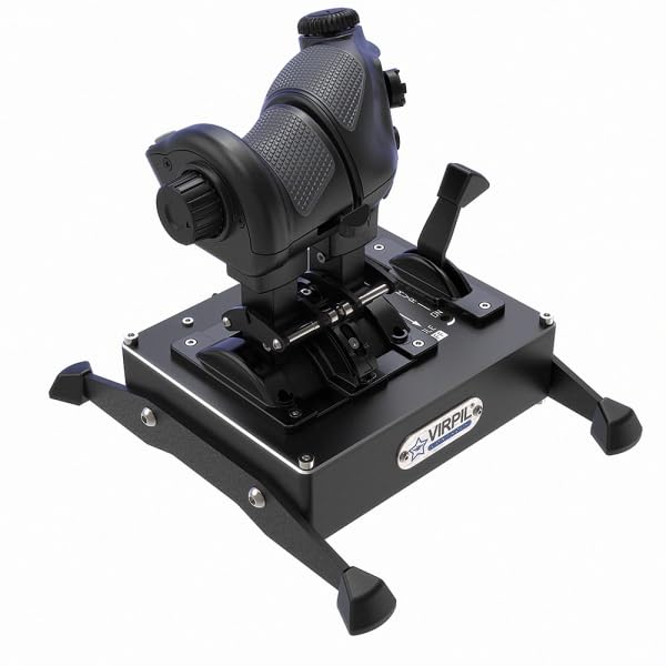 VIRPIL Controls - AEROMAX Cadet HOTAS Bundle (Premium Joystick & Gashebel Set für PC Flugsimulation,