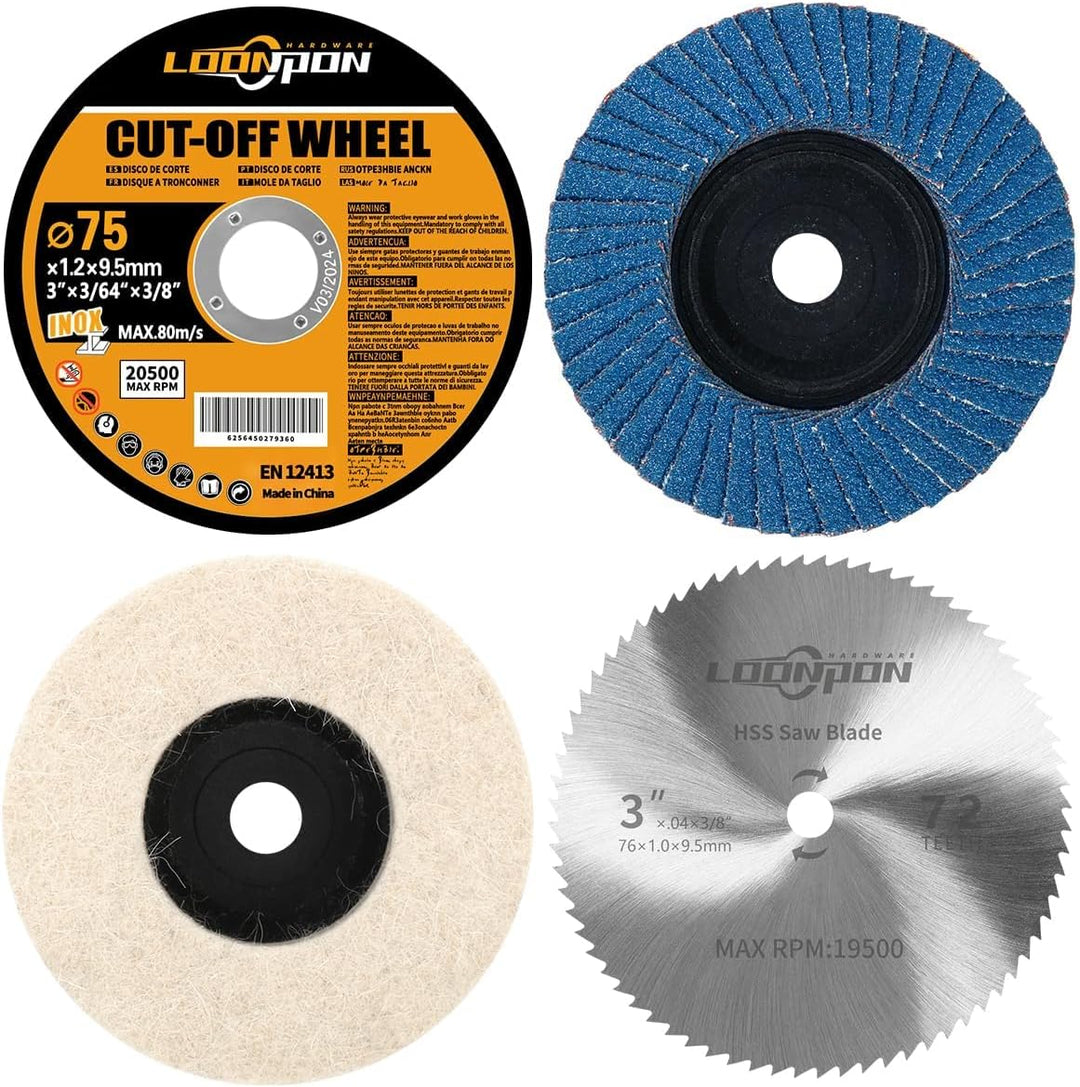76mm Trennscheibe für Mini-Winkelschleifer,20 Stück Harztrennscheiben plus Montageadapter Geeignet f