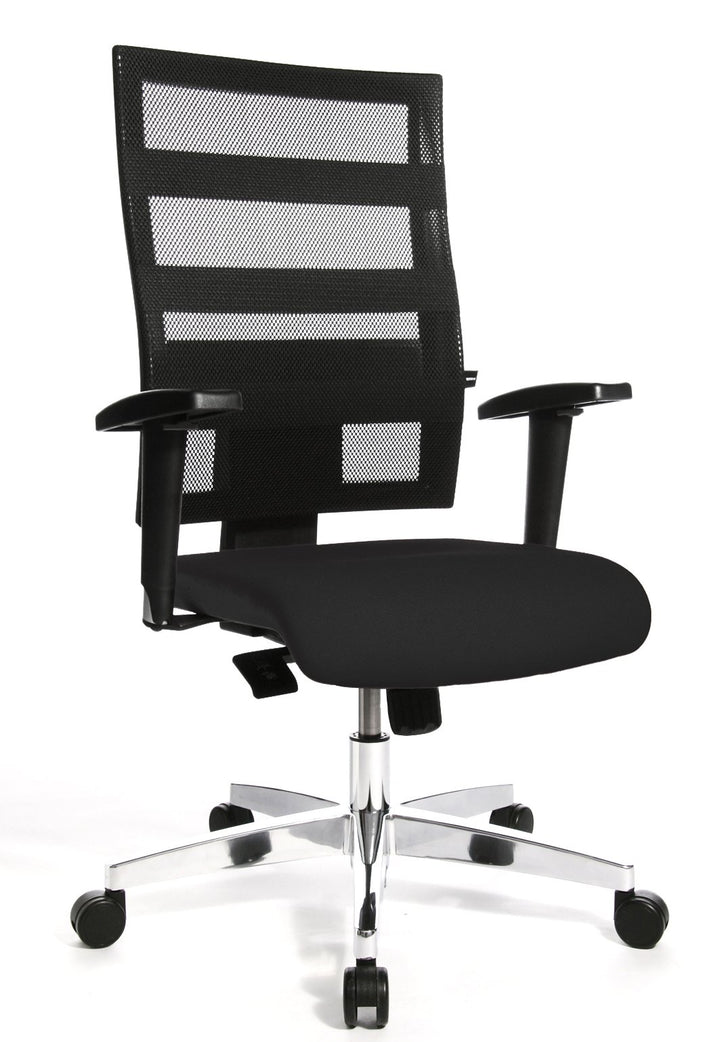 Topstar X-Pander, ergonomischer Bürostuhl, Schreibtischstuhl, inkl. höhenverstellbare Armlehnen, Net