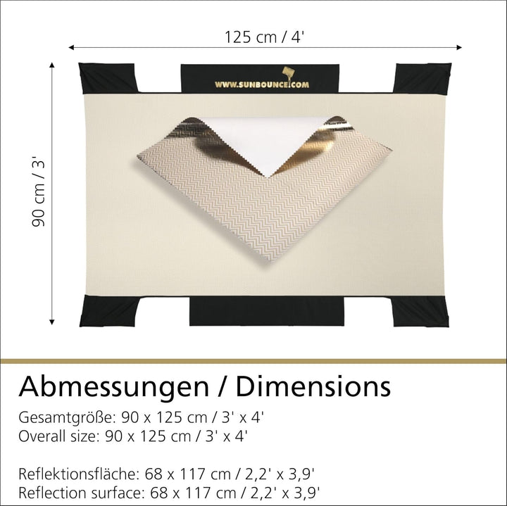 Sunbouncer Mini Bespannung Zebra gold/silber - Rückseite weiss (nahtlos) gold/silber-weiss, gold/sil