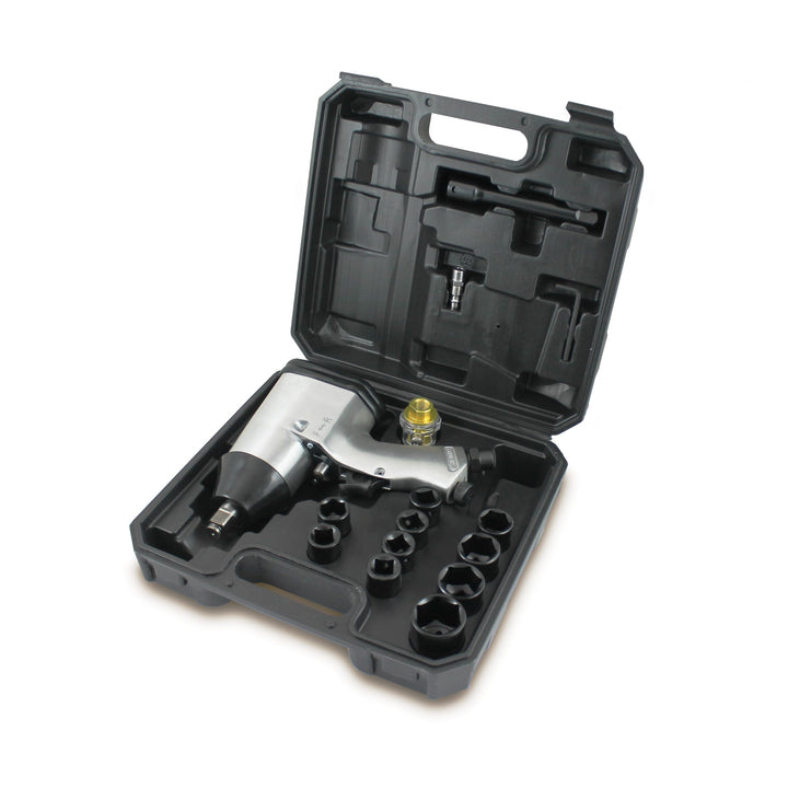 Bituxx® Druckluft Schlagschrauber Radschrauber Set 17-teilig mit Transportkoffer Pneumatik Luftdruck