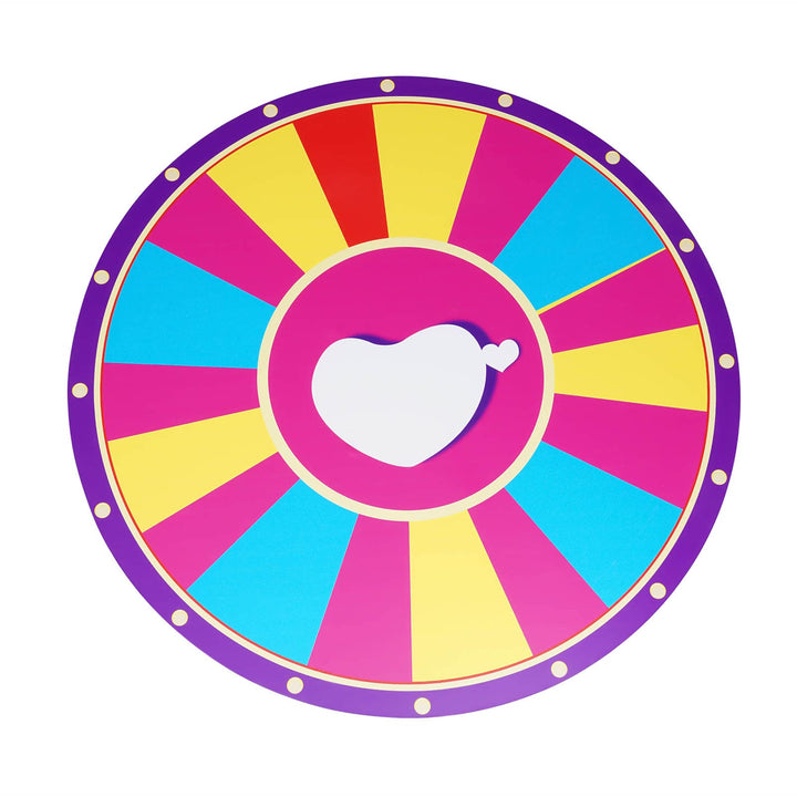 60 cm Glücksrad Spielzeug Farbe Rad Spiele Höhenverstellbar 100-180 cm, 18 Slots Colorful Prize Whee