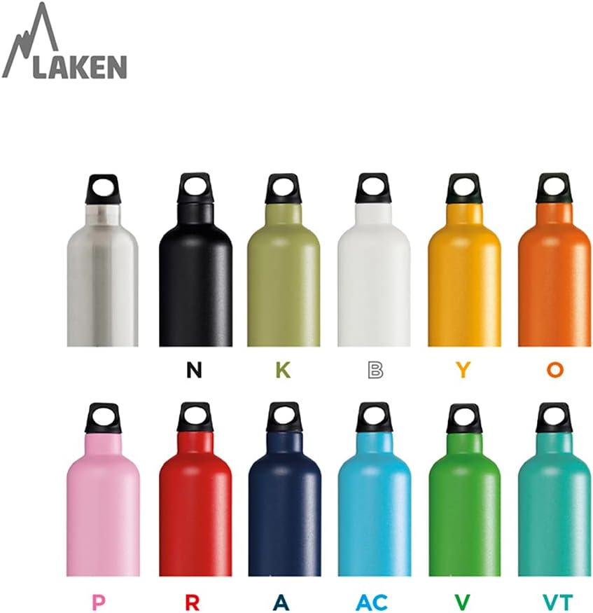 Laken Thermo Futura Thermosflasche Isolierflasche Edelstahl Trinkflasche Schmale Öffnung 355 ml Schw
