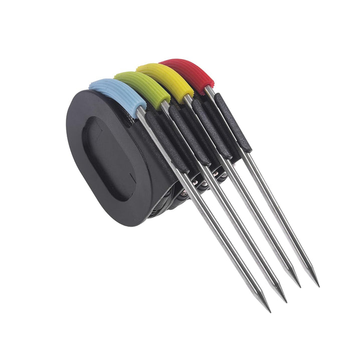 DELSbbq Ersatz-Fleischsonden 4er-Pack, kompatibel mit Weber iGrill & Connect Geräten, farbcodierte H