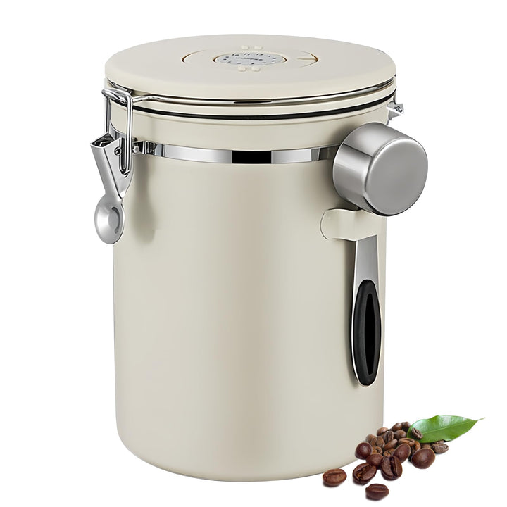 WANDGU 2,8L Kaffeepads Aufbewahrung Luftdicht: Runde Kaffeepaddose Vorratsdose mit Löffel, kaffeepad