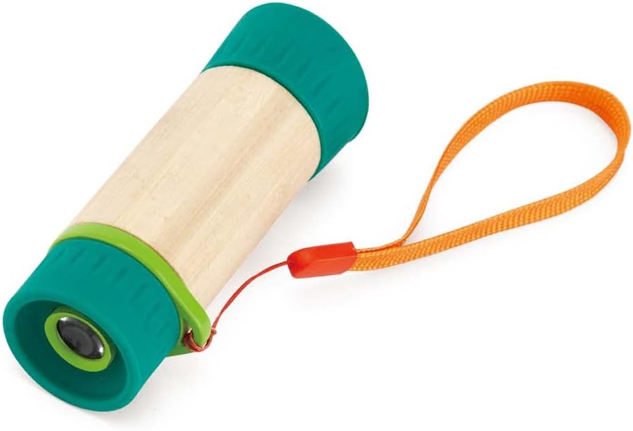 Hape Nature Fun verstellbares Teleskop zum Entdecken aus Bambus und pflanzlichem Kunststoff, ab 3 Ja