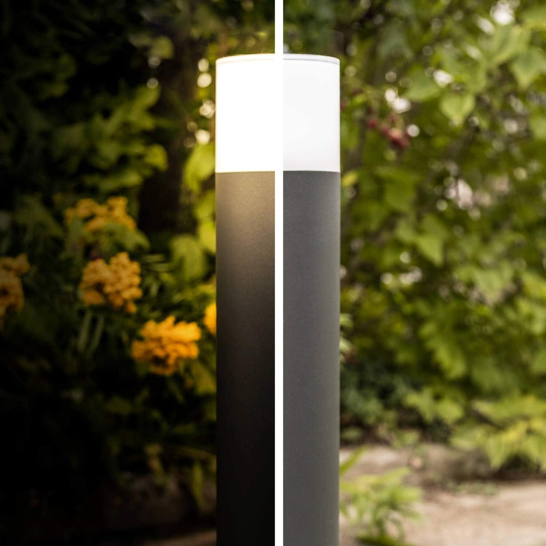 LED Universum Aussenstehleuchte Wegeleuchte 60cm Ø9cm anthrazit aus sehr dickem robustem Aluminium,