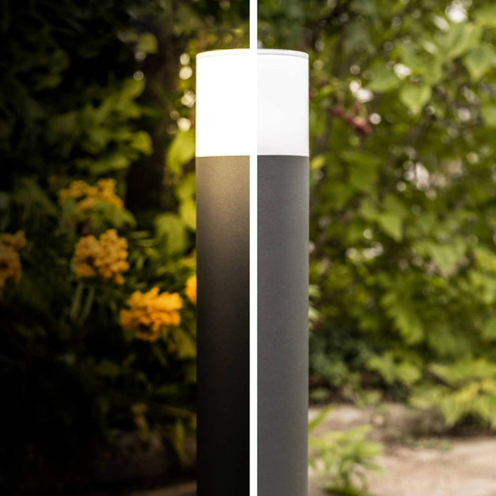 LED Universum Aussenstehleuchte Wegeleuchte 60cm Ø9cm anthrazit aus sehr dickem robustem Aluminium,