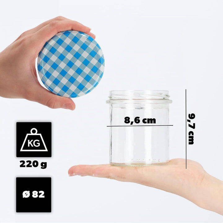 KADAX 10er Set Marmeladengläser 350ml TO82, Einmachgläser Vorratsgläser Mason Jar mit Schraubdeckel,