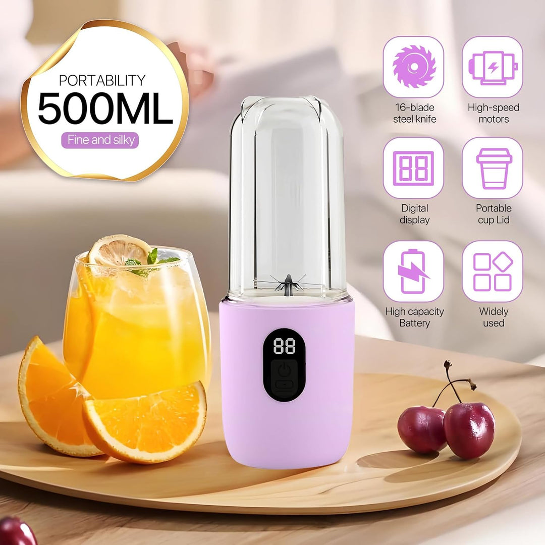 RoserRose Mixer Smoothie Maker,tragbarer mixer,Smoothie Maker to Go mit 500ml Flaschen,Geeignet für