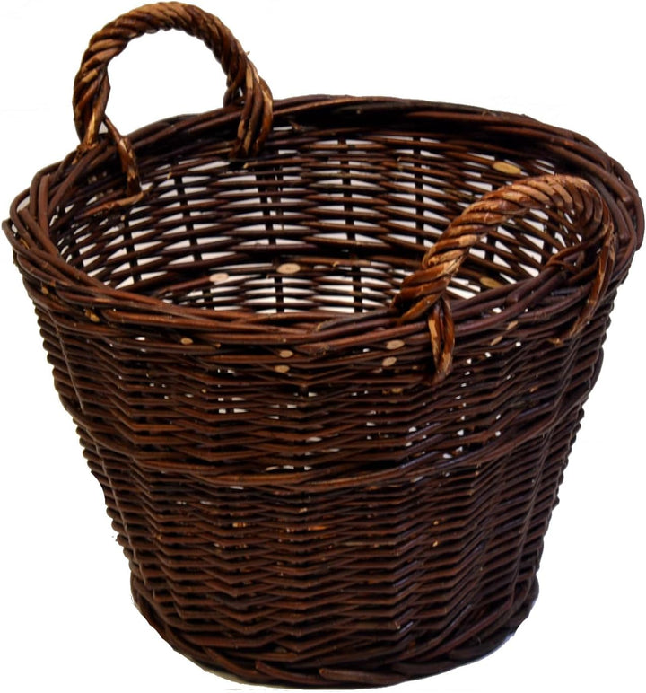 7 Grössen WIKLER Gartenkorb Kartoffelkorb Kaminkorb Holzkorb Weide Kiepe Erntkorb Füllkorb (Ø35), Ø3