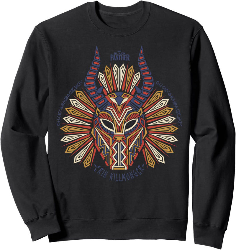 Marvel Black Panther Erik Killmonger Mask Sweatshirt