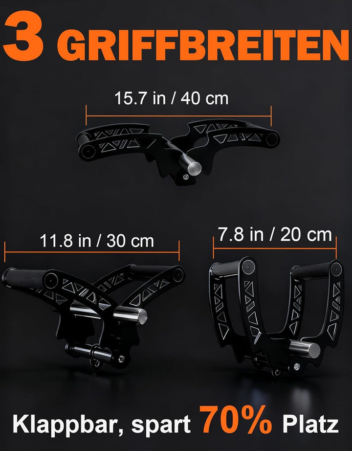 Fitarc Verstellbare Breite T-Stange, Reihengriff, Landminen-Befestigung für Langhantel, U-Clips, Fit