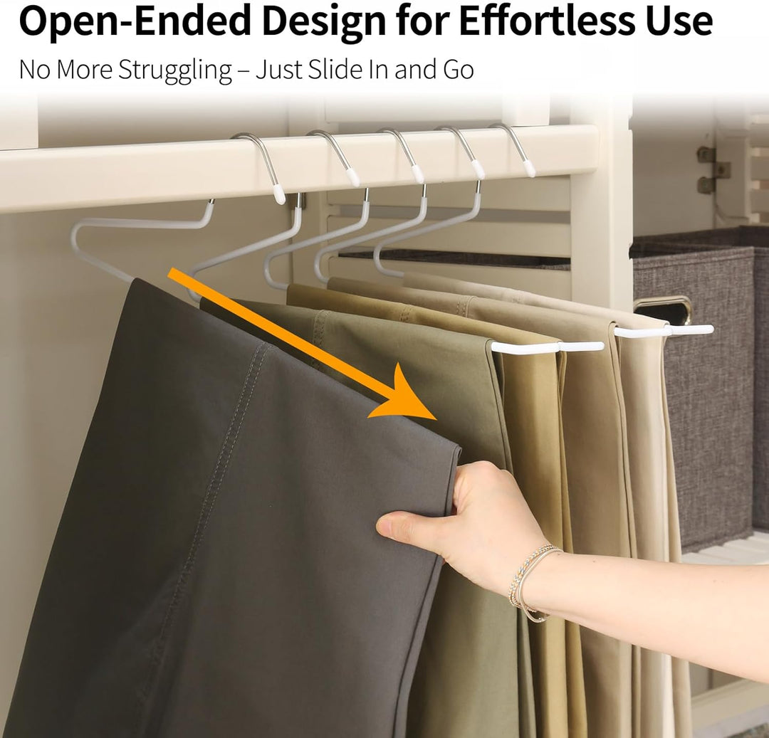 Hangerman Hosenbügel mit offenem Ende, Metall, für Hosen, Jeans, Schals, Handtücher, platzsparend, r