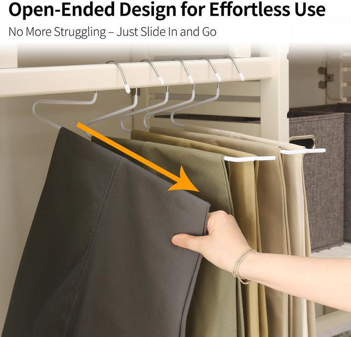 Hangerman Hosenbügel mit offenem Ende, Metall, für Hosen, Jeans, Schals, Handtücher, platzsparend, r