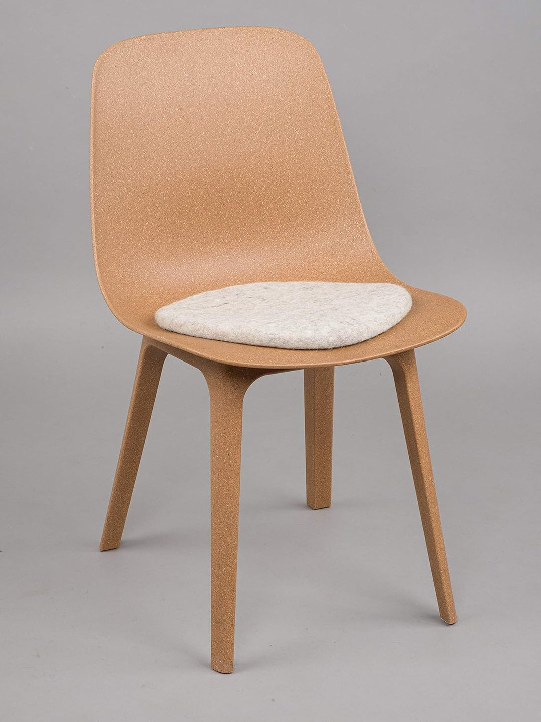 myfelt Flache Filz-Sitzauflage/Stuhlauflage - Béla - rund, 36 cm, Beige Beige Meliert, Beige Meliert