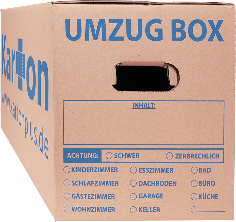 20 Umzugskartons Standard 620 x 300 x 330 mm günstig, stabil, belastbar, umweltfreundlich - Menge zw