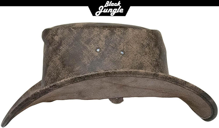 Black Jungle Denver Lederhut Westernhut Vollleder Cowboyhut Australienhut S Tan, S Tan