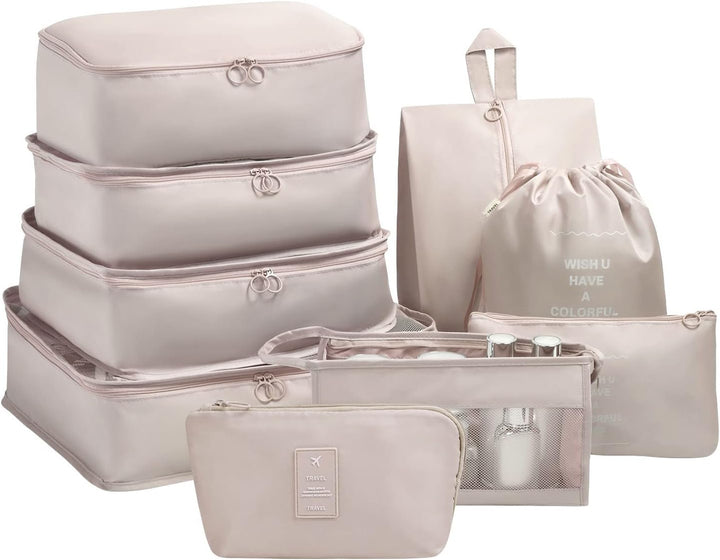 OSDUE Koffer Organizer Set 9-teilig, Packing Cubes, Wasserdichte Reise Kleidertaschen, Packtaschen f