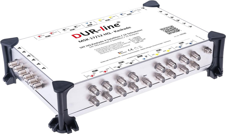 DUR-line MSK 17/12 HQ Multischalter-Kaskade - Für 4 Satelliten und 12 Teilnehmern/TV (erweiterbar) -