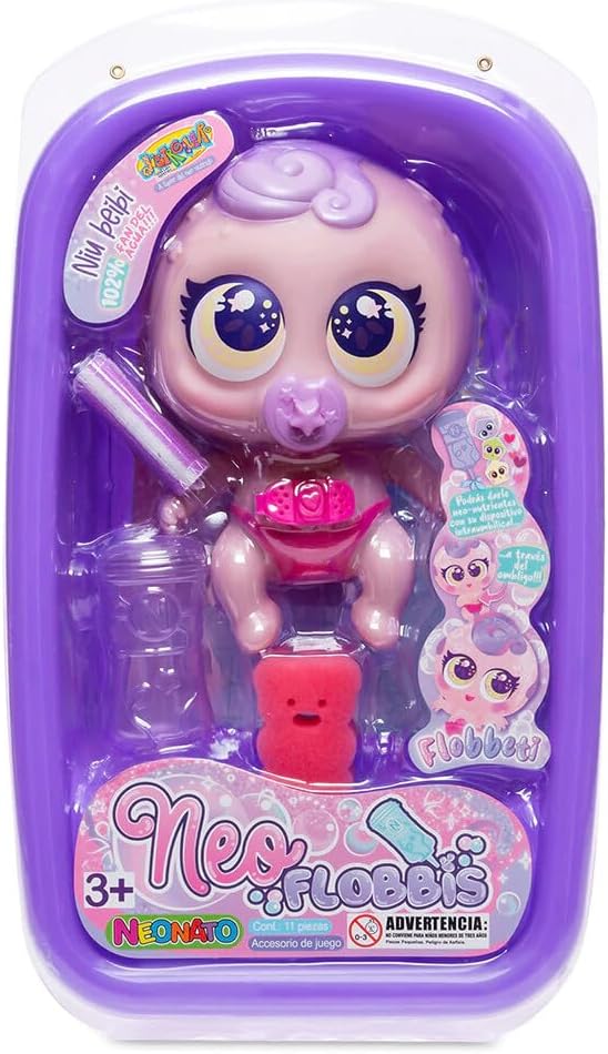 AMPARIN, S.A. DE C.V. BANDAI Babypuppe Neoflobbi Flobbeti Rosa Distroller, D992802, Bandai