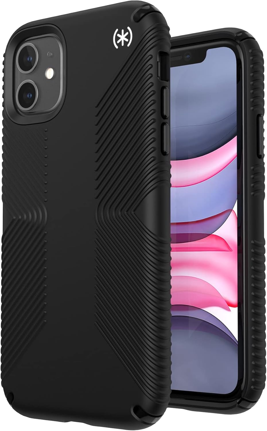 Speck Products Presidio2 Grip Case, kompatibel mit iPhone 11 & XR, Polycarbonat, Kratzfest, Schwarz/
