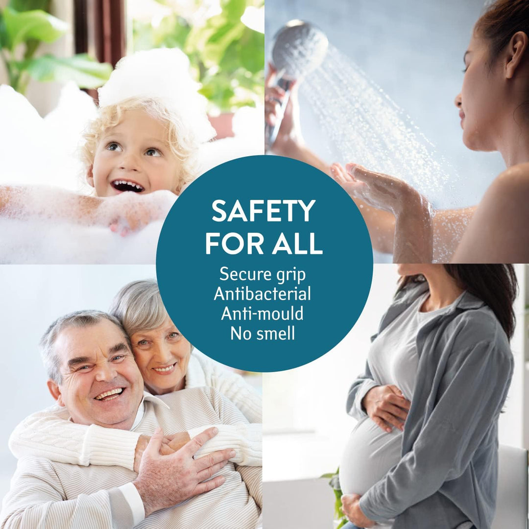 Tatkraft Detail - Premium Italien Duschmatte rutschfest für Senioren und Kinder - 60x60cm - Schimmel