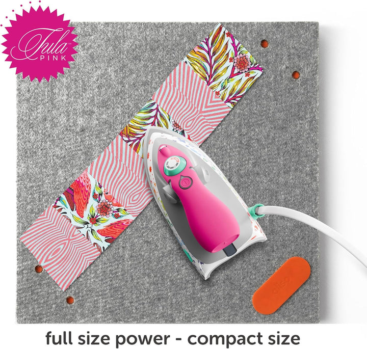 oliso M3Pro Textile Compact Fabric Project Dampfbügeleisen mit Solemate Heissbügeleisenablage, Tula