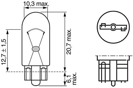 Bosch 1987301033 W5W Blinkerleuchten (Packung mit 2) 1 Packung (Packung mit 2) Xenon Blue, 1 Packung