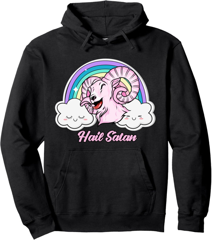 "Hail Satan" Emo/Goth/Grunge Clothing - Not Today Jesus Pullover Hoodie