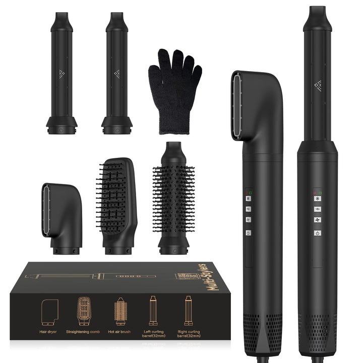 Hair Styler Set 110000 U/MIN, Hairstyler 5 in 1, Airbrush 5 in 1 mit Föhn Ionen, Warmluftbürste, Hai
