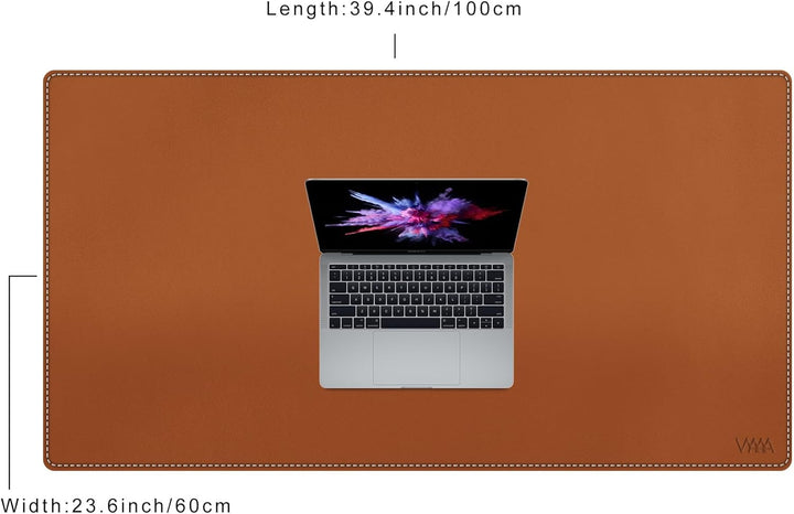 VYAAA Schreibtischunterlage Leder und Kork, 100 x 60cm Tischunterlage, Multifunktionales Laptop Mous