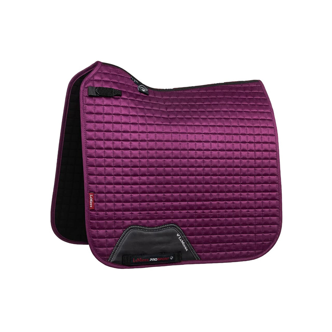 LeMieux Prosport Suede Dressage Square Dressurschabracke S/M pflaume, S/M pflaume