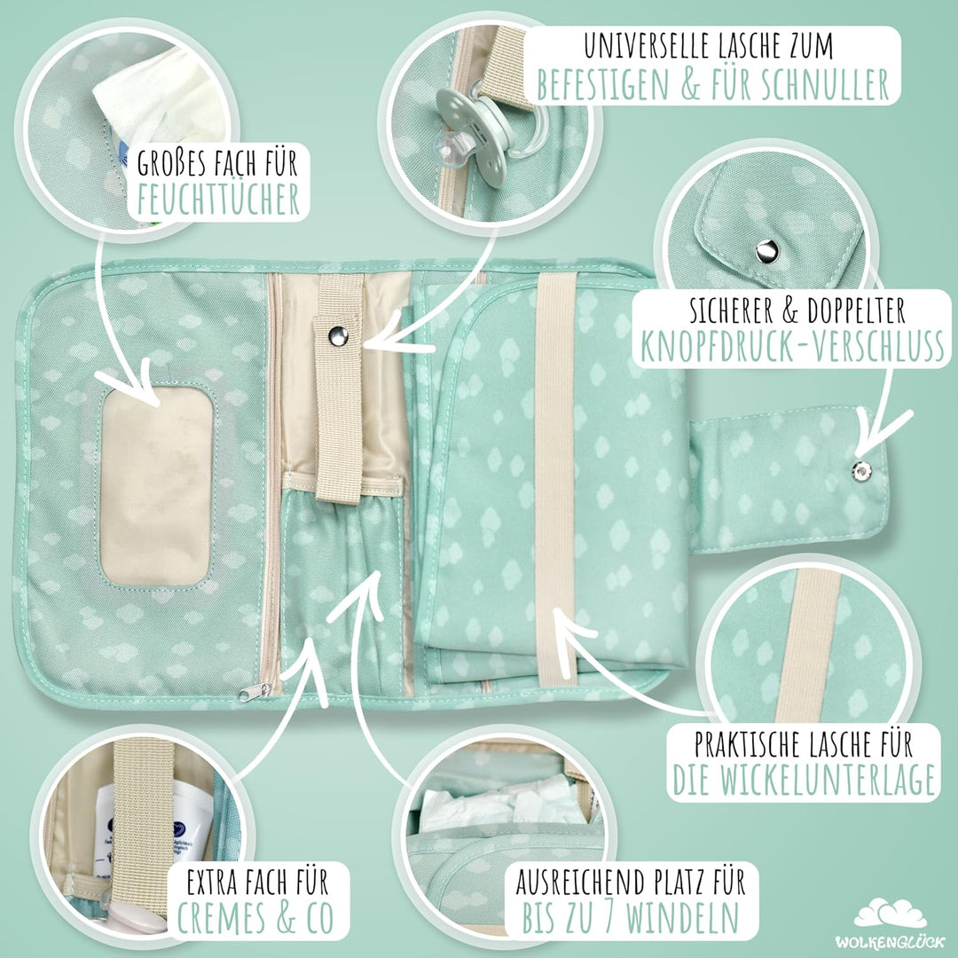 Windeltasche Grün, Grün