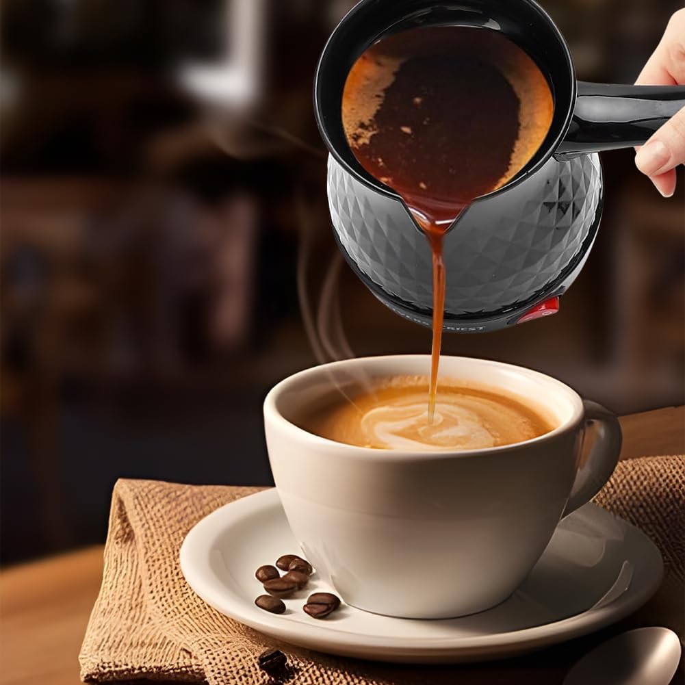 DASIAUTOEM Elektrische Kaffeekanne 500ML, Türkischer Kaffeekocher, Mokka Kaffeekannemit Griff, Espre