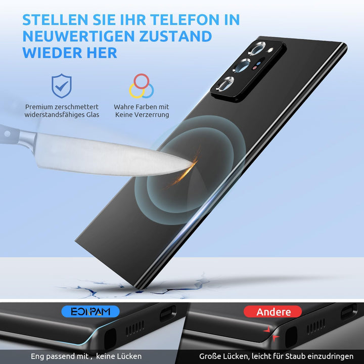 Eonpam Akkudeckel für Samsung Galaxy Note 20 Ultra N985, N986 Rückseite Glas Original Backcover Back