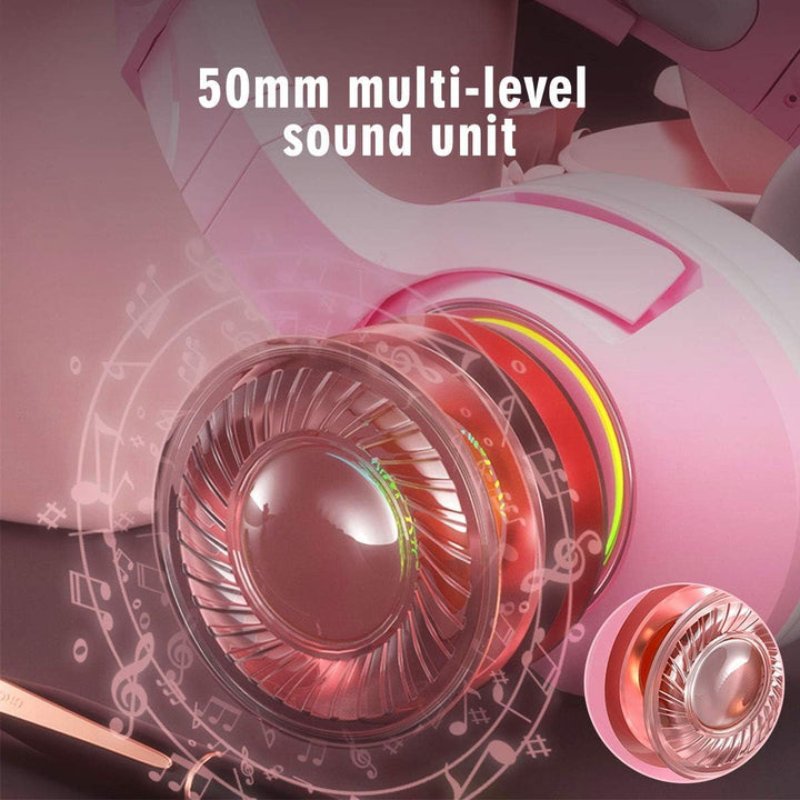 Gaming Headset für PS4,PS5,PC,Xbox One,Gamer Kopfhörer 7.1 Surround Sound Einstellbares Mikrofon,Kab