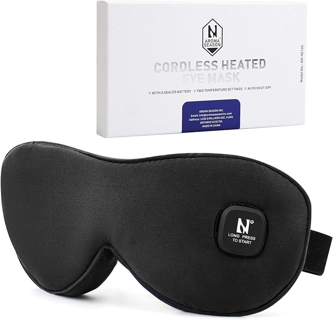 AROMA SEASON Wärmebrille mit Akku ohne Kabel zur Linderung von trockenen Augen, Gerstenkorn, Blephar