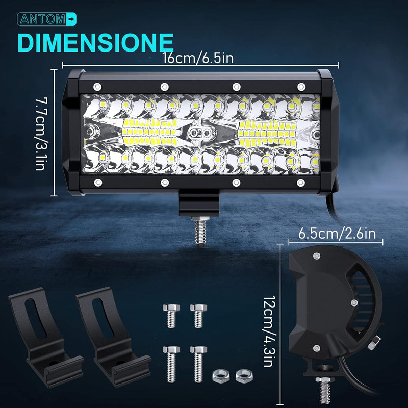 antom LED Arbeitsscheinwerfer 9-36V 240W arbeitsscheinwerfer led 12v 6500K IP67 Wasserdicht Rückfahr