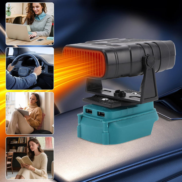 Cuifati Batteriebetriebene Raumheizung, Tragbarer 200-W-Autoheizlüfter, Konstante Temperatur, Elektr