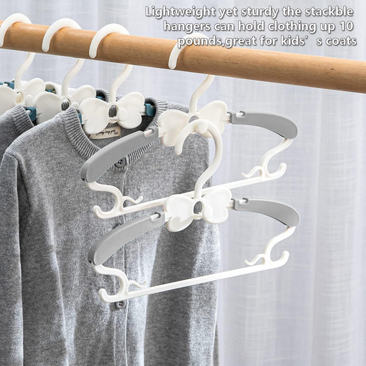 WJWSKI Kleiderbügel Kinder，50 Stück 29-37CM Mitwachsende Kinderkleiderbügel Stapelbare Baby Kleiderb