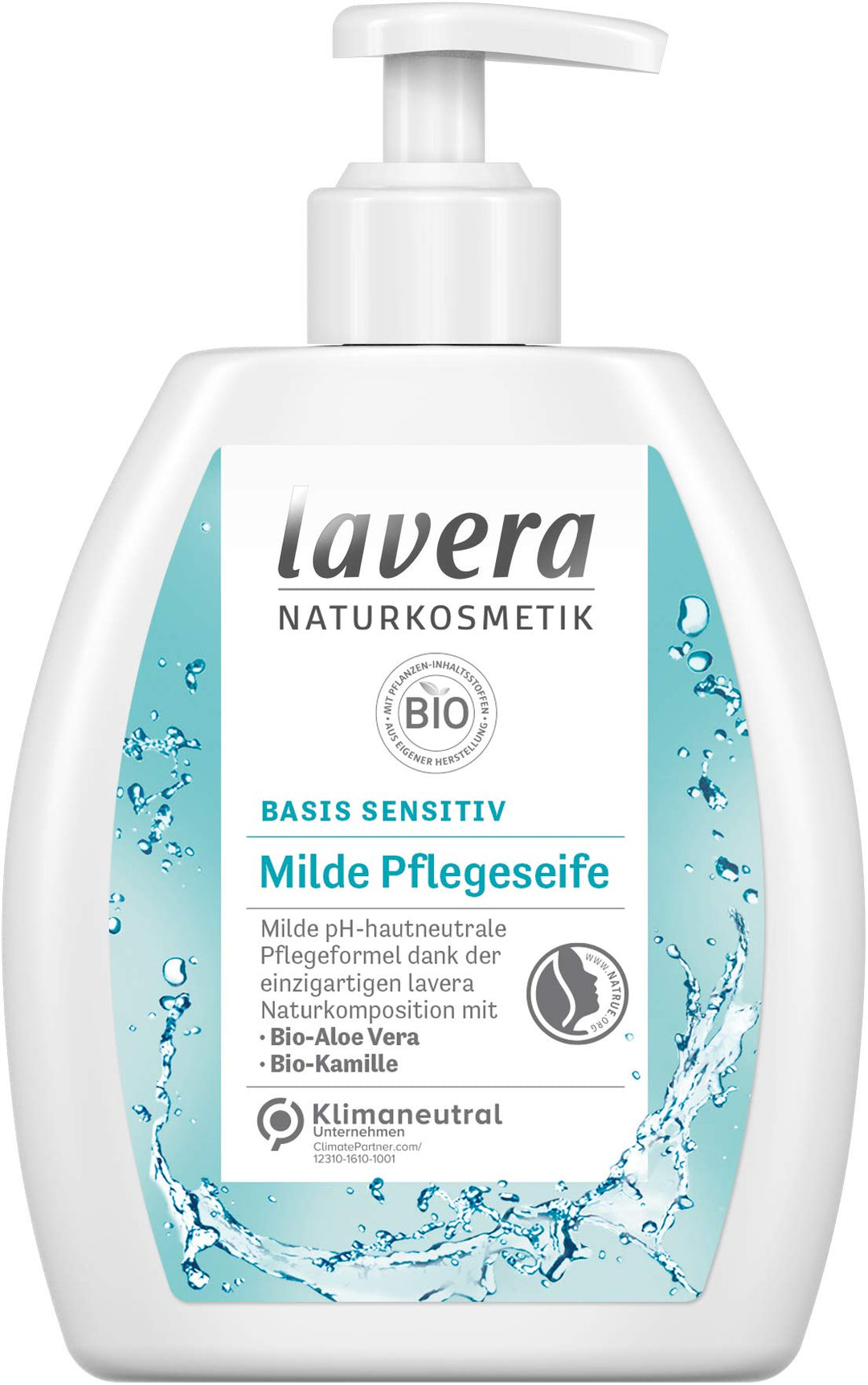 lavera basis sensitiv milde Pflegeseife – Flüssigseife mit Bio-Aloe Vera & Bio-Kamille - verträglich