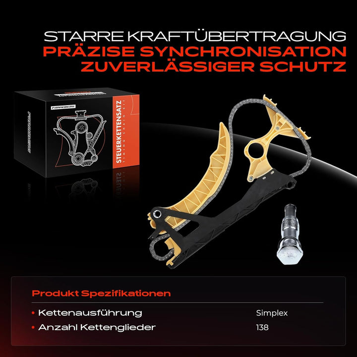 Frankberg Steuerkettensatz Steuerkette Kompatibel mit 1er E81 E87 116i 3er E46 E90 316 1.6L Benzin 2