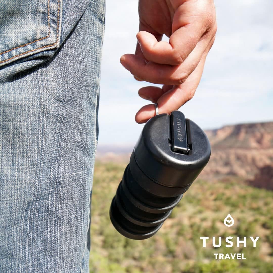 Tushy Reise-Bidet: zusammenklappbar und erweiterbar für diskrete Tragbarkeit, erfrischende Reinigung