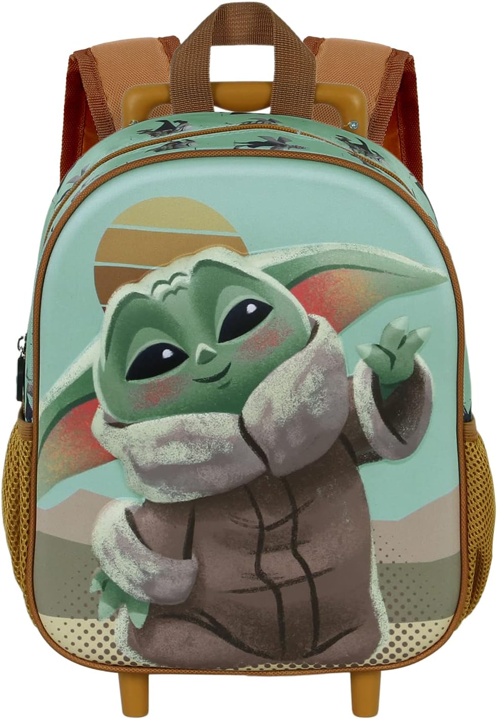 The Mandalorian Say Hi-Kleiner 3D Rucksack mit Rädern, Grün, 26 x 34 cm, Kapazität 12,5 L