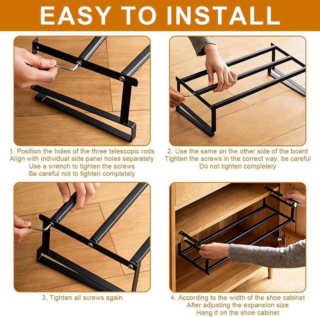 Hängendes Schuhregal Organizer Im Schrank, Erweiterbar Schrankregal, Verstellbarer 40-70cm, Schuhorg