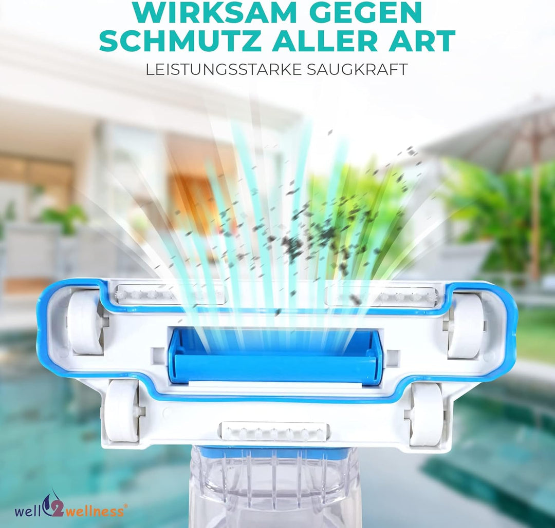 Well2Wellness Pool Elektrosauger AquaJack 211 | Spa Elektrosauger | Handsauger | Bodensauger | Einfa